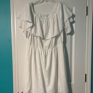 Chic Soul White Eyelet Dress